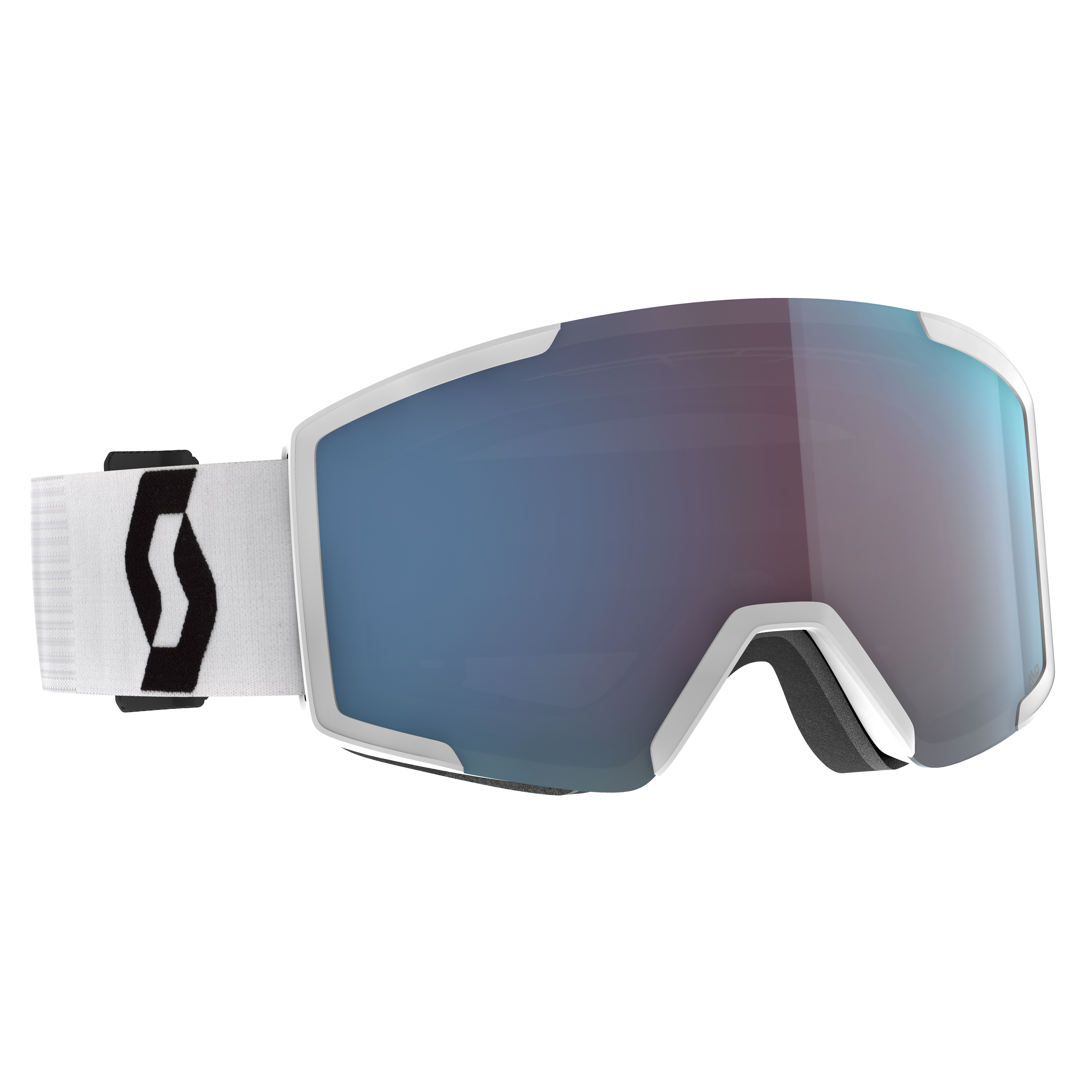 SHIELD mineral white/black/enhancer blue chrome
