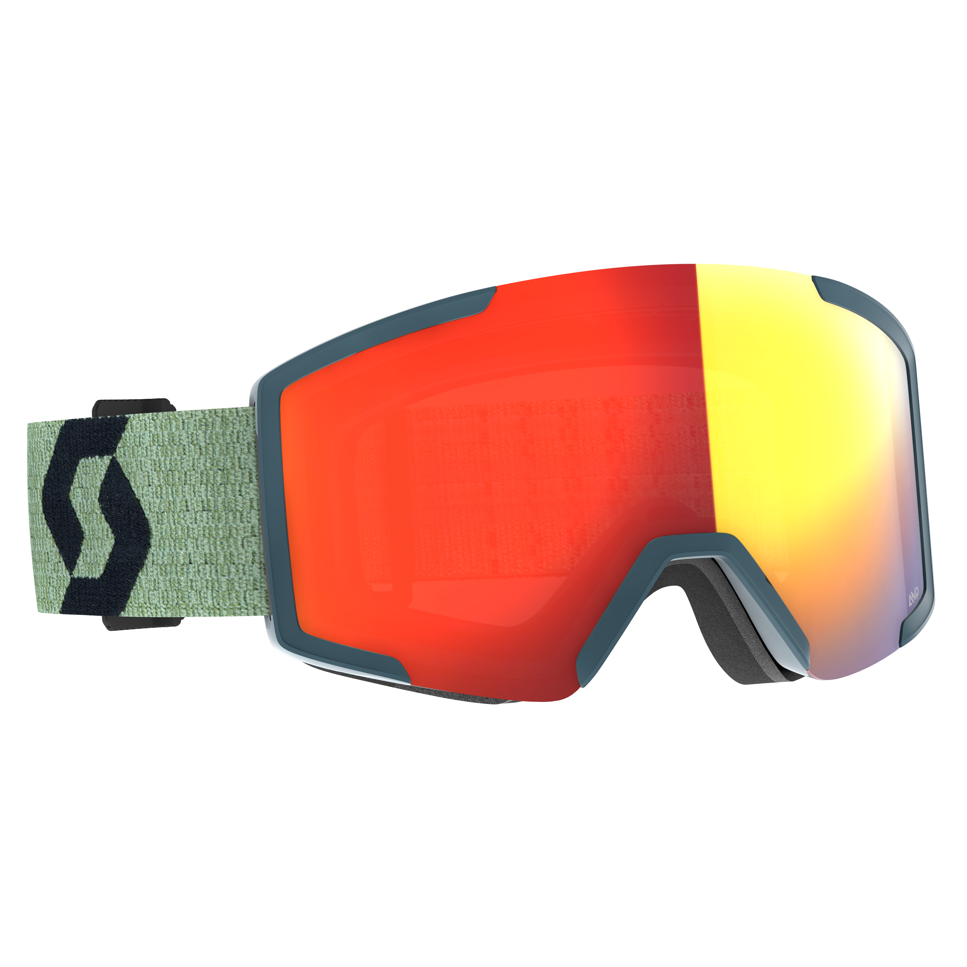 SHIELD soft green/black/enhancer red chrome
